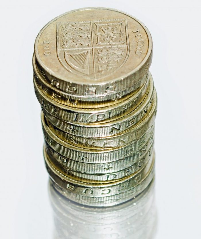 clipart of a stack of pound coins