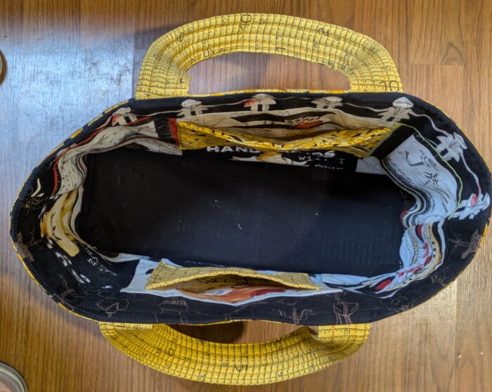 Yellow and Black Tote Bag by Laura Koehler - Image 2