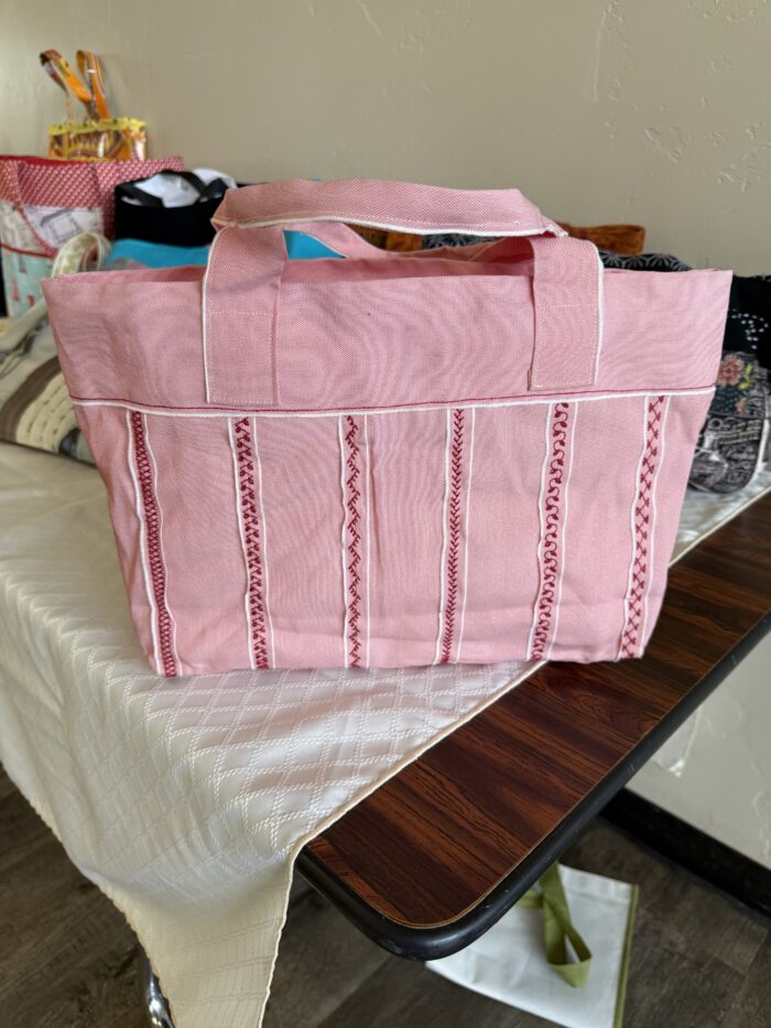 Pink and red tote - Image 2