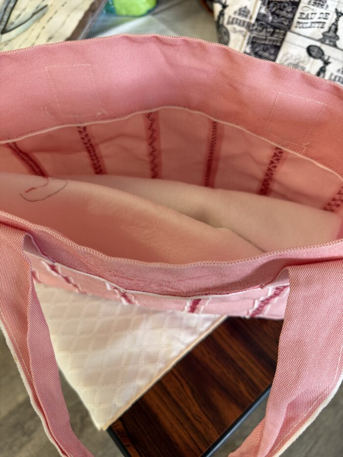 Pink and red tote - Image 3