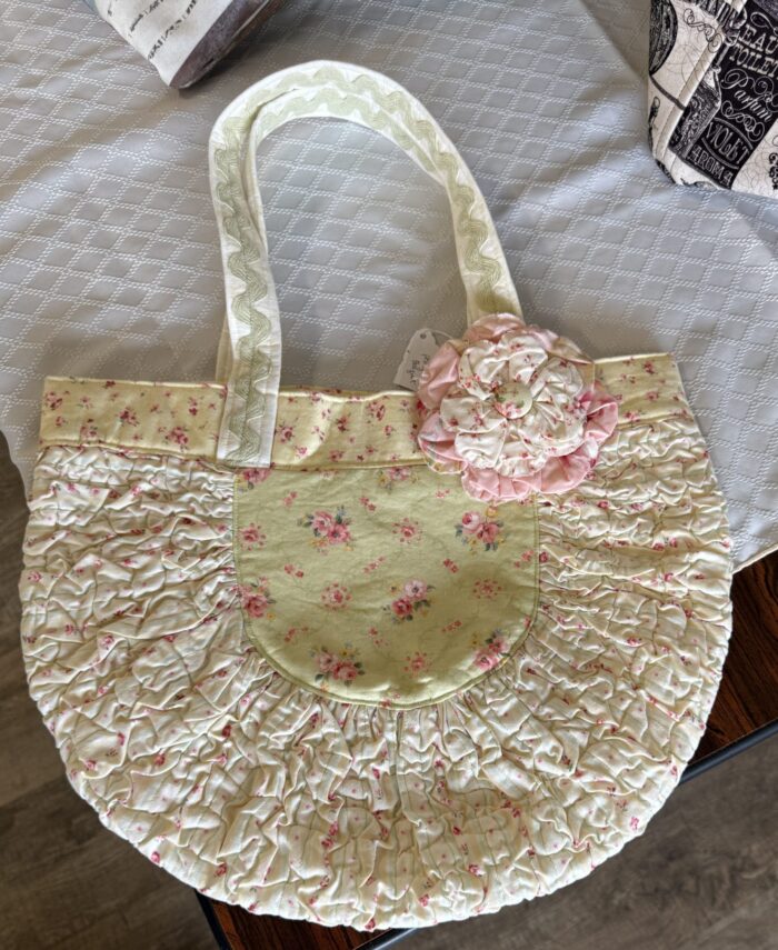 Pink and White Peony bag