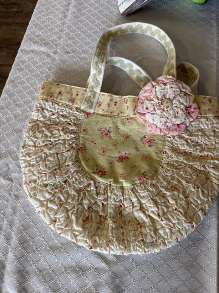 Pink and White Peony bag - Image 2
